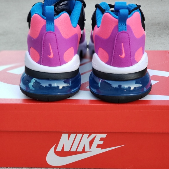 Nike Air Max 270 React White Black Women's Shoes - Picture 6 of 10